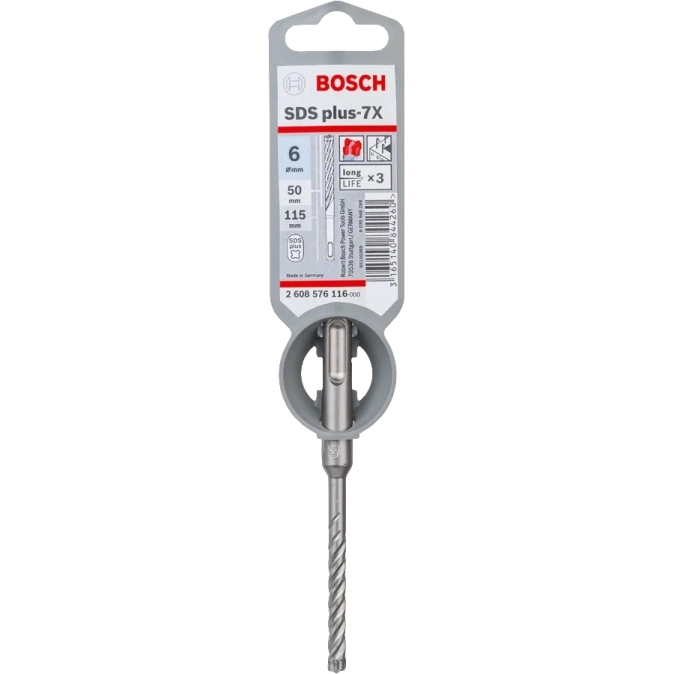 Bosch SDS Plus-7X 6x50x115 мм Бур д/арм.бетону фото 1