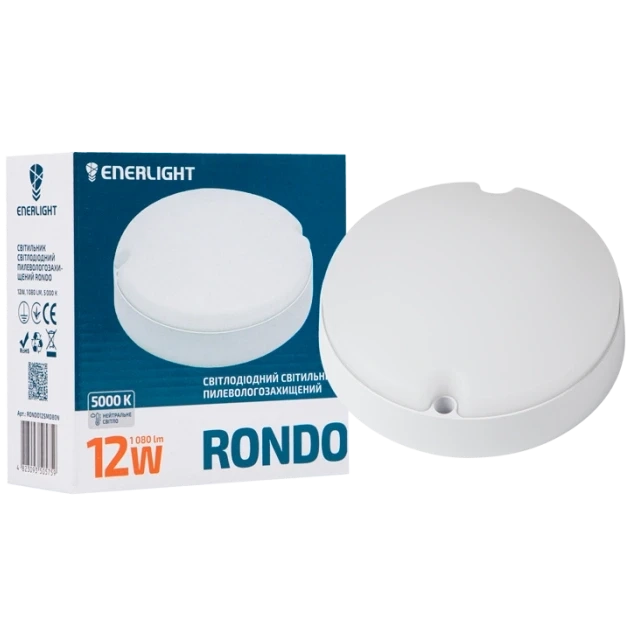 ENERLIGHT RONDO Світильник світлодіодний 12Вт 5000К IP65 фото 1