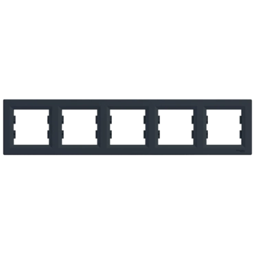 Schneider Electric Asfora EPH5800571 РАМКА ПЯТИМЕСТНАЯ ГОРИЗОНТАЛЬНАЯ, АНТРАЦИТ