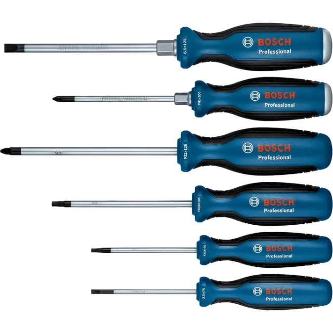 Bosch Professional (1600A02CV3) SL / PH / PZ / TX 6 шт Набір викруток фото 1
