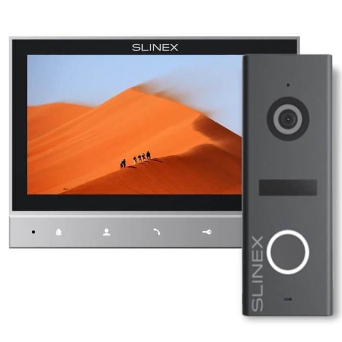 Slinex SK 7 Cloud (Slinex SK 7 Cloud grey + ML-17HD graphite) Комплект відеодомофон + панель виклику фото 1