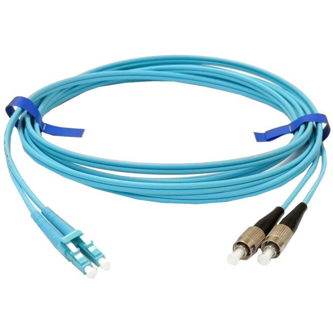 CMS FC/UPC-LC/UPC MM (OM3) 3м Duplex Slim Патчкорд оптичний фото 1