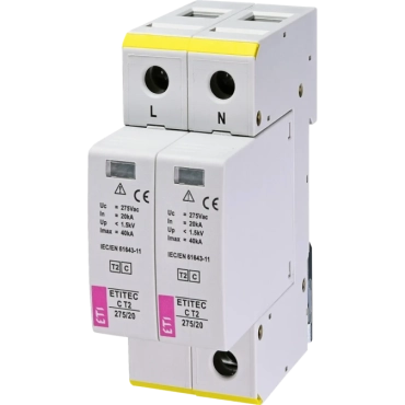 ETI TEC C T2 275/20 (2+0) 2p Обмежувач перенапруги