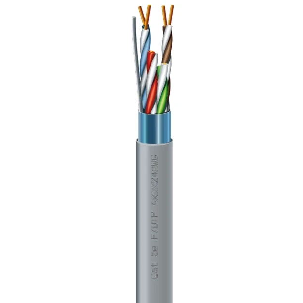 Cat. 5e F/UTP 4х2х24 AWG (7091000) бухта 305м. Кабель вита пара ЗЗКМ (FTP мідь внут) фото 1