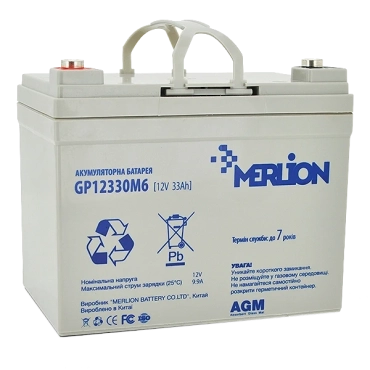 MERLION AGM GP12330M6 12 V 33 Ah Аккумуляторная батарея
