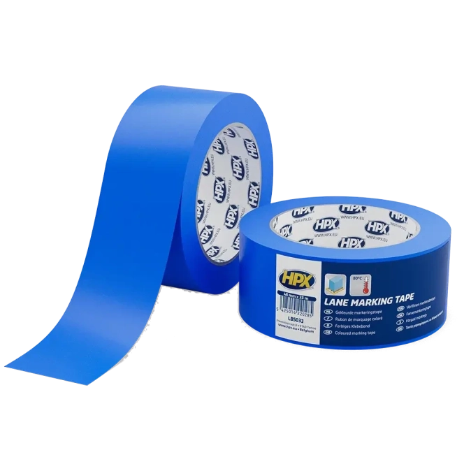 HPX LB5033 Lane Marking Tape 50мм x 33м Стрічка самоклеюча для маркування підлоги фото 1