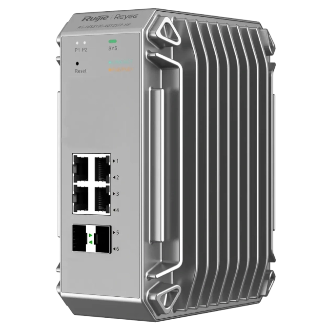 Ruijie RG-NIS3100-4GT2SFP-HP IP40 Комутатор 6 портів керований фото 1