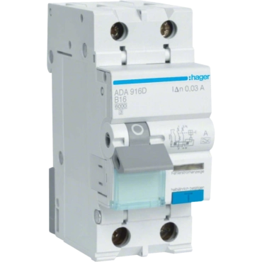 Hager ADA916D Дифавтомат 1P+N, 6kA, B-16A, 30mA, A