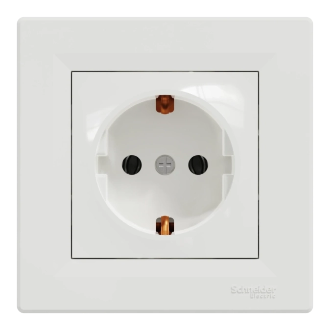 Schneider Electric ASFORA EPH2900121 Розетка одинарна із заземленням фото 1