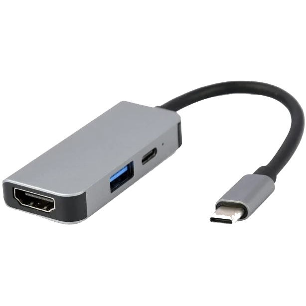 Cablexpert A-CM-COMBO3-02 USB-C 3-в-1 (USB/HDMI/PD) Док станція
