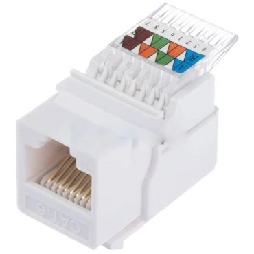 Hager Lumina WL9002 SLIM KeyStone RJ-45 UTP, кат.5е Модуль