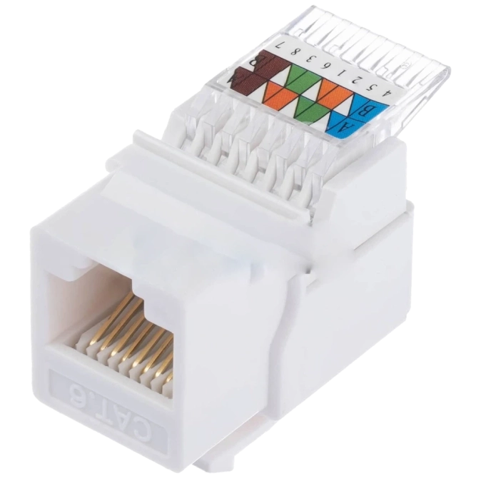 Hager Lumina WL9002 SLIM KeyStone RJ-45 UTP, кат.5е Модуль фото 1