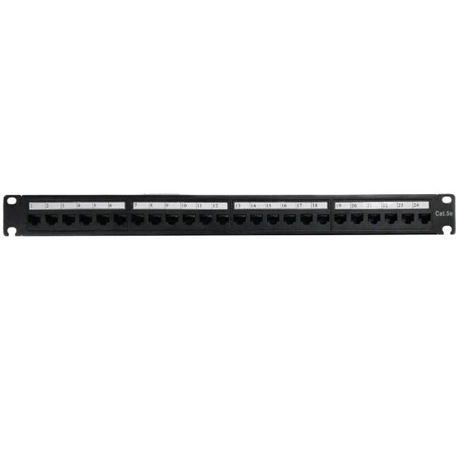 UTP CAT5e 24 порта 1U 19" Патч-панель з організатором фото 1