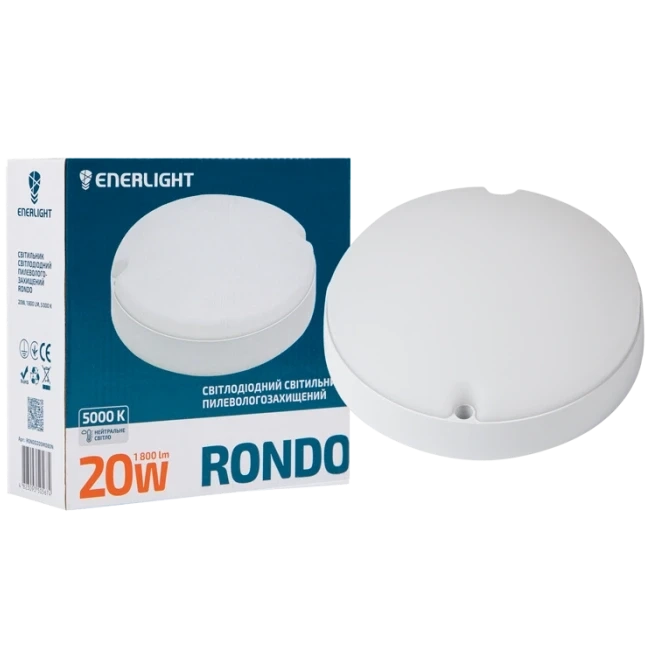 ENERLIGHT RONDO Світильник світлодіодний 20Вт 5000К IP65 фото 1
