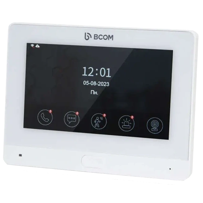 BCOM BD-760FHD/T White Відеодомофон фото 1