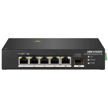 Hikvision DS-3T0306HP без БЖ Комутатор 4 порти некерований