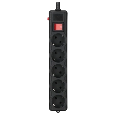 Gembird SPG5-G-10B-PRO Сетевой фильтр 3 м кабель 5 розеток