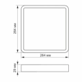 VIDEX 24W 5000K 220V LED світильник накладний квадрат Black фото 2