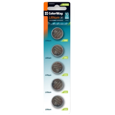 СolorWay Lithium Power литий CR2032 (5шт) blister Батарейки