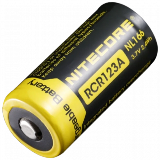 Nitecore NL166 3.7V (650mAh) Акумулятор літієвий 16340 (RCR123A) фото 1