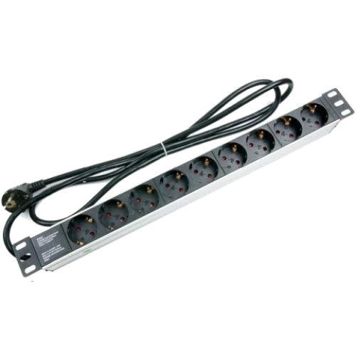 Hypernet SPP9-E Фільтр мережевий 220В 9 розеток кабель 1.8м 19'' фото 1