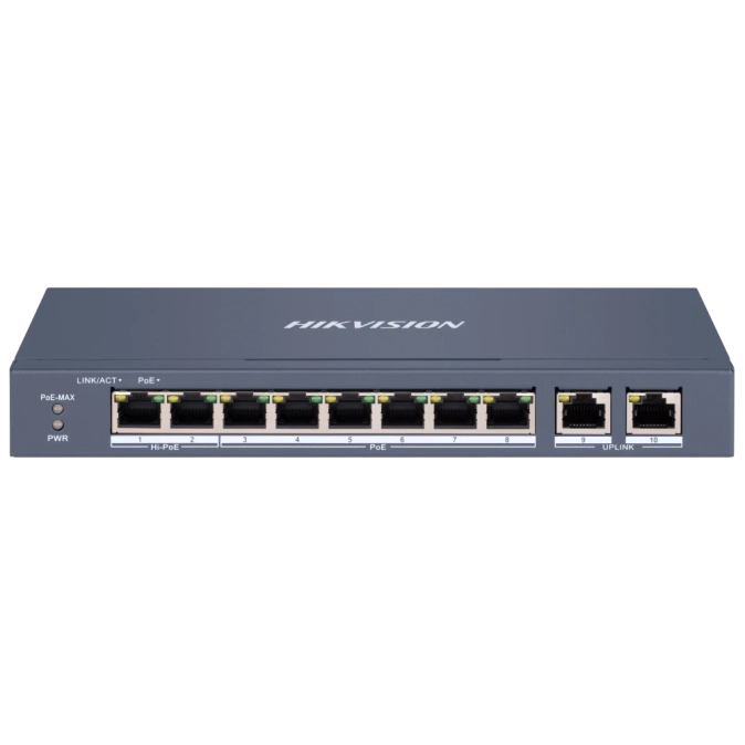 Hikvision DS-3E1310HP-EI Комутатор 10 портів керований фото 1