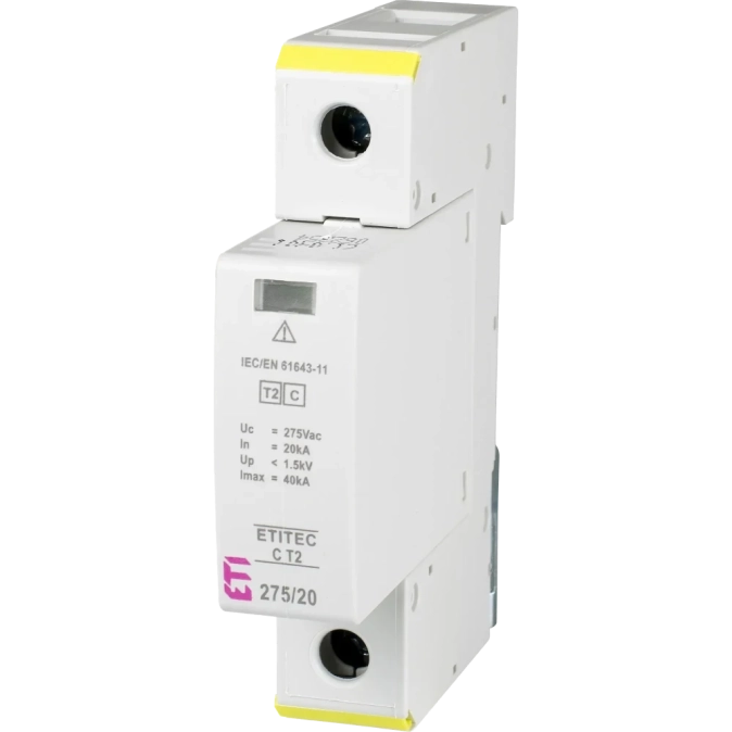 ETI TEC C T2 275/20 (1+0) 2p Обмежувач перенапруги фото 1