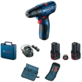 Bosch GSR 120-LI (06019G8002) Акумуляторний шурупокрут + 2 акб 2.0 Ah + ЗУ + набір біт 11 шт. + набір свердл 12 шт. фото 1