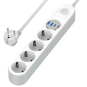 СolorWay CW-CHE44PDW 4 розетки/4USB 20W Сетевой фильтр