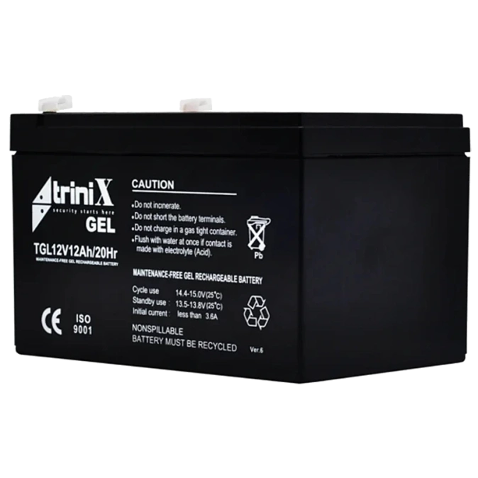 TRINIX GEL 12V 12Ah Акумуляторна батарея фото 1