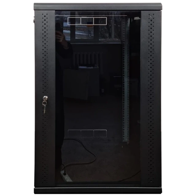 EServer 21U 600х600х1036 скло, чорна Шафа фото 1