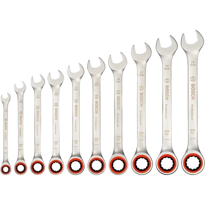 Bosch Professional (1600A02AU0) 10 шт Набір ключів комбінованих фото 1
