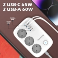 СolorWay CW-CHE34PDW 3 розетки/4USB GaN3 Pro PD Мережевий фільтр фото 3