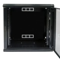 19"12U, 600х600х640 мм Шафа акрилове скло чорна фото 3
