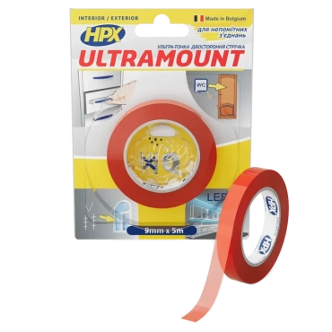 HPX UM0905 ULTRA MOUNT 9мм х 5м Лента двухсторонняя