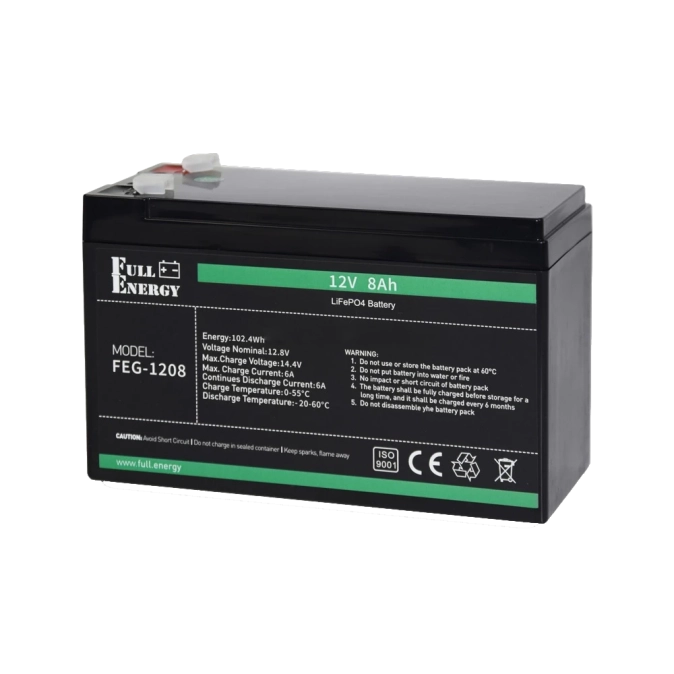 Full Energy FEG-128 12В 8А•г Літієва акумуляторна батарея фото 1