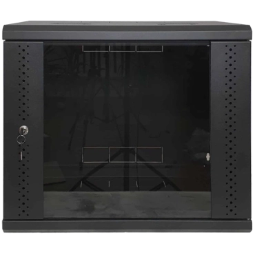 EServer 9U 600х500х503 стекло, черная Шкаф