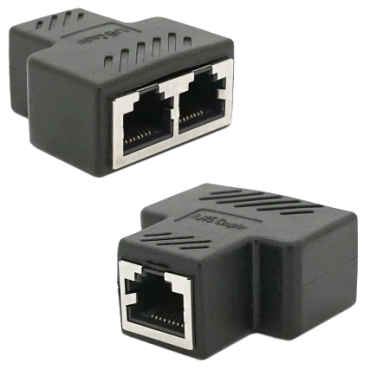 RJ45 8P8C мама / 2x мама Q100 З'єднувач екранований