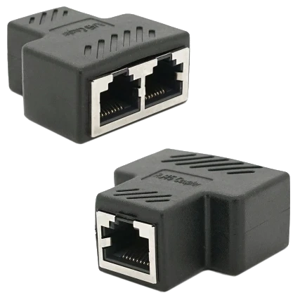 RJ45 8P8C мама / 2x мама Q100 З'єднувач екранований