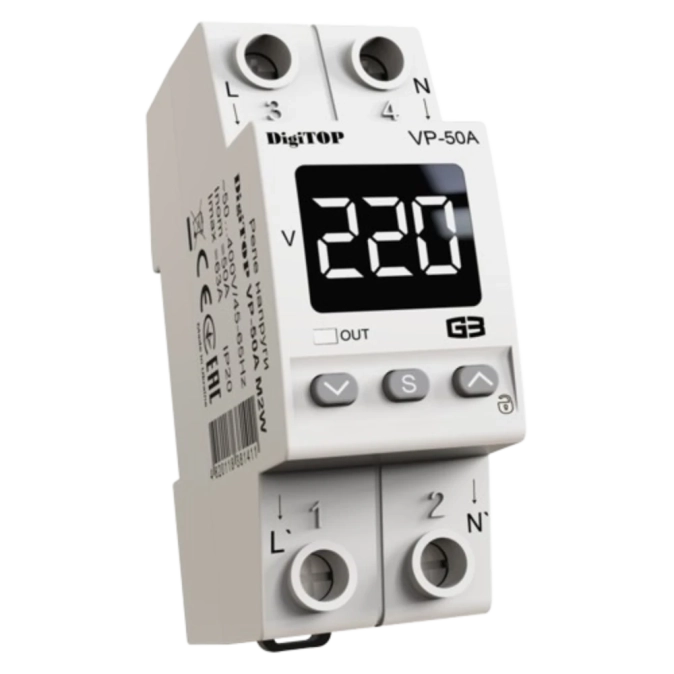 DigiTOP VP-50A M2W Реле напруги фото 1