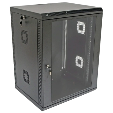 19"15U, 600х600х773 акриловое стекло, черная Шкаф