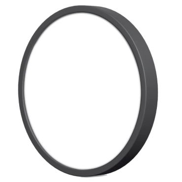 VIDEX 24W 5000K 220V LED світильник накладний круглий Black