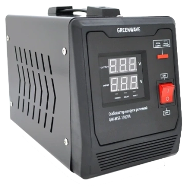 Green Wave Mauser 1500VA (1050Вт) Стабилизатор напряжения релейный 1xShuko, DC140-260V, AC220±8%, BOX