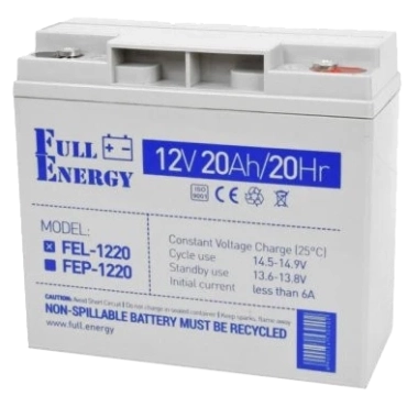 Full Energy FEL-1220 20А•ч 12В гелевая Свинцово-кислотная аккумуляторная батарея