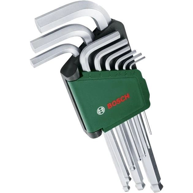 Bosch (1600A02BX9) 9 шт 1.5-10 мм Набір шестигранних ключів фото 1