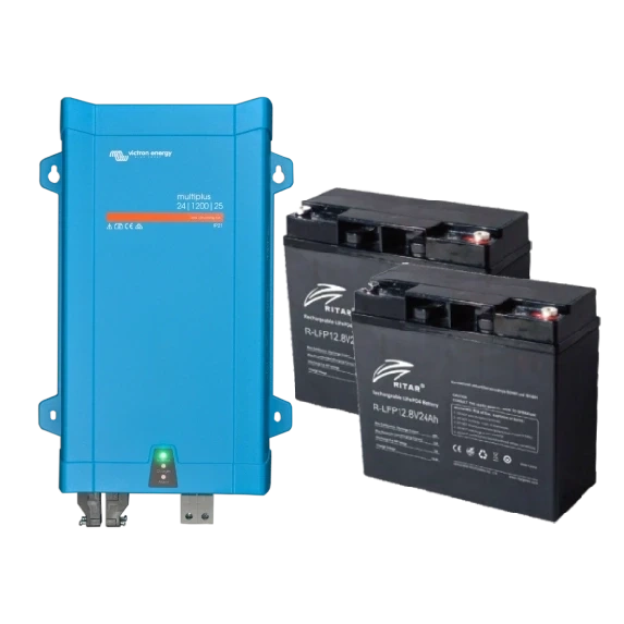 Victron Energy + Ritar 1.20кВт Система безперебійного живлення 614Вт●год фото 1
