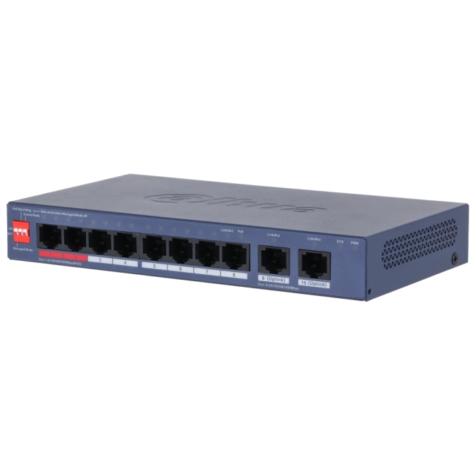 Dahua DH-CS4010-8GT-110-V2 PoE Комутатор 8 портів керований