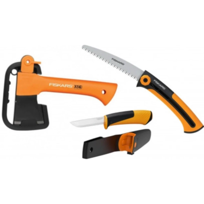 Fiskars XXS X5 1015617 1057912 Подарунковий набір (сокира + ніж + пила) фото 1