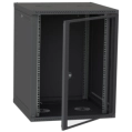 IPCOM СН-18U 600х600 Шафа телекомунікаційна двері скло (чорна) фото 2