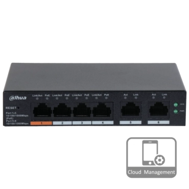 Dahua DH-CS4006-4GT-60 PoE Коммутатор 6 портов управляемый